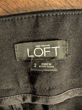 Ann Taylor LOFT Black Straight Work Pants